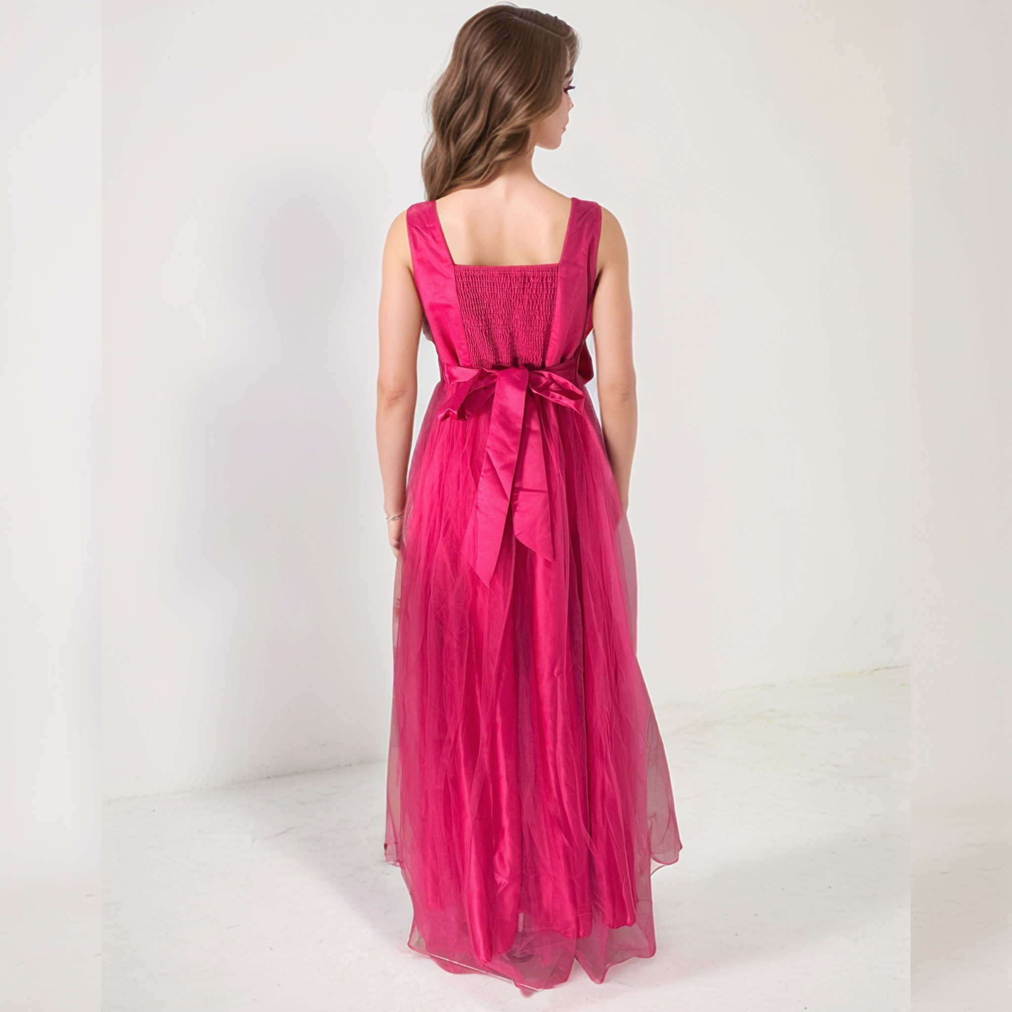 Graceful Tulle Layered Ball Gown for Wedding & Party Wear