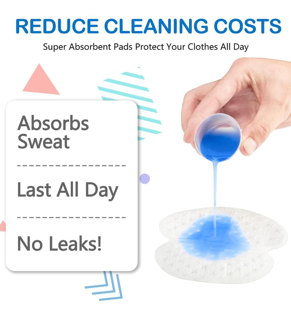 Disposable Underarm Sweat Pads for Women - 10 Pads Sweat Pads