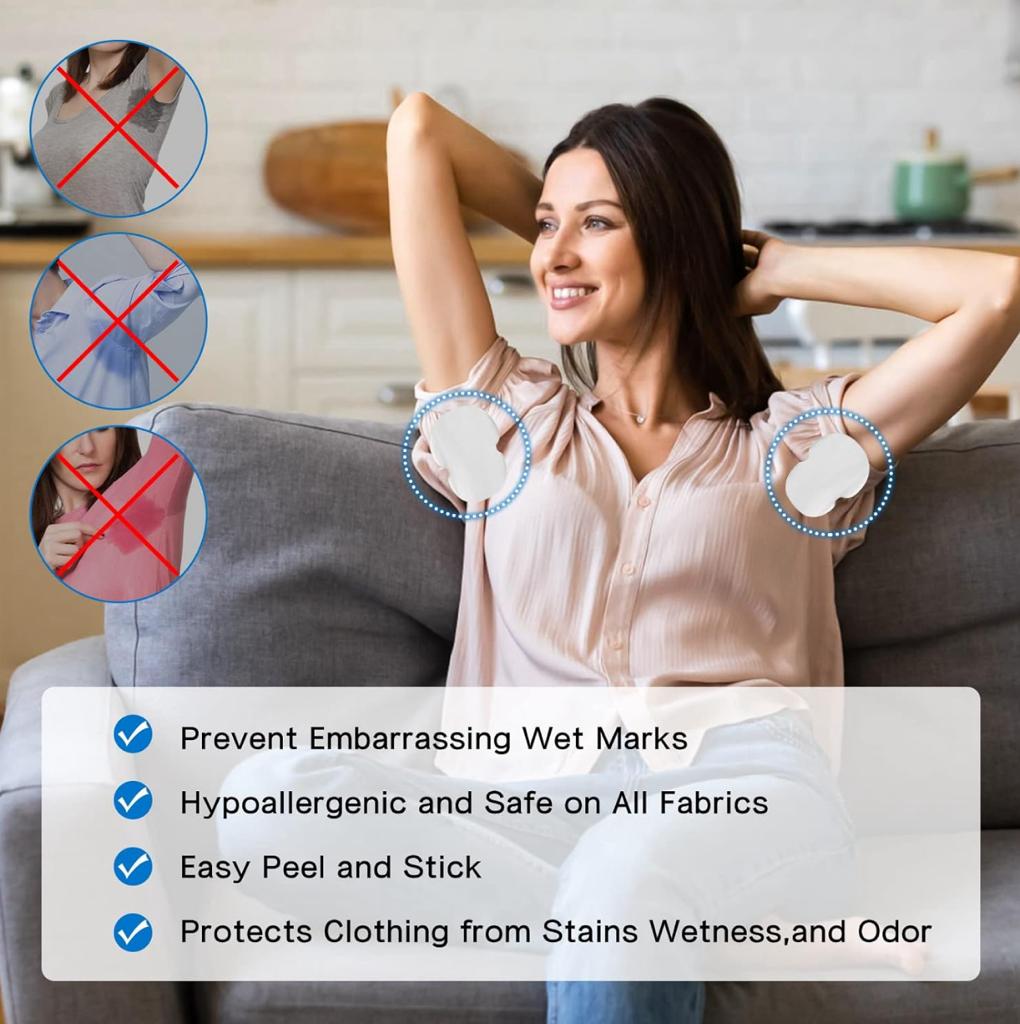 Disposable Underarm Sweat Pads for Women - 10 Pads Sweat Pads