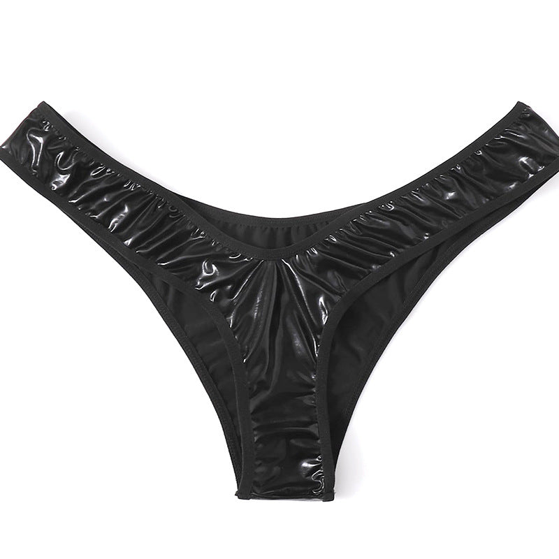 Glossy Wetlook High-Cut Sexy Panty for Women