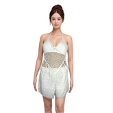 Resort Wear Crochet Design tops White
