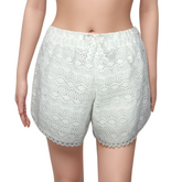 Crochet Design Beach Wear Shorts White