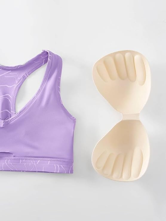 Wide Straps Chest Padded Sports Tank Top