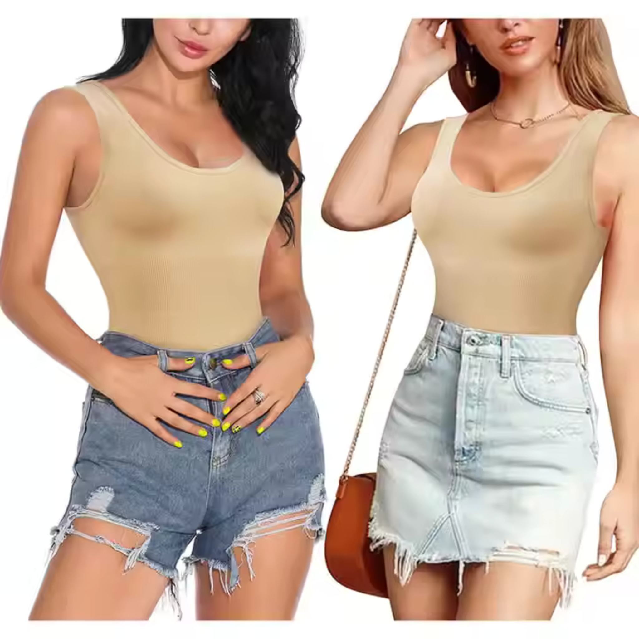 Full Body Shaper with Thigh Slimming & Open Crotch Design