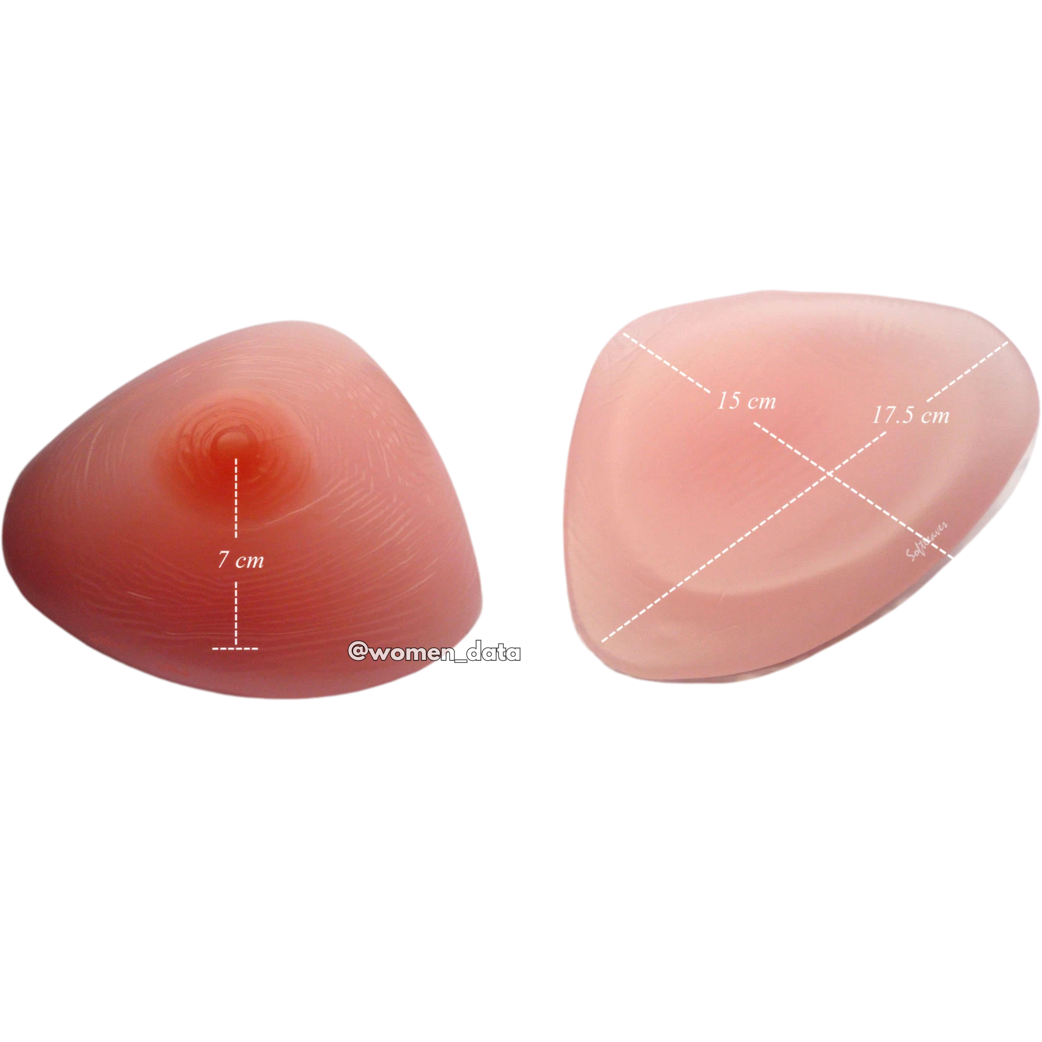 Premium Silicone Triangle Breast Forms