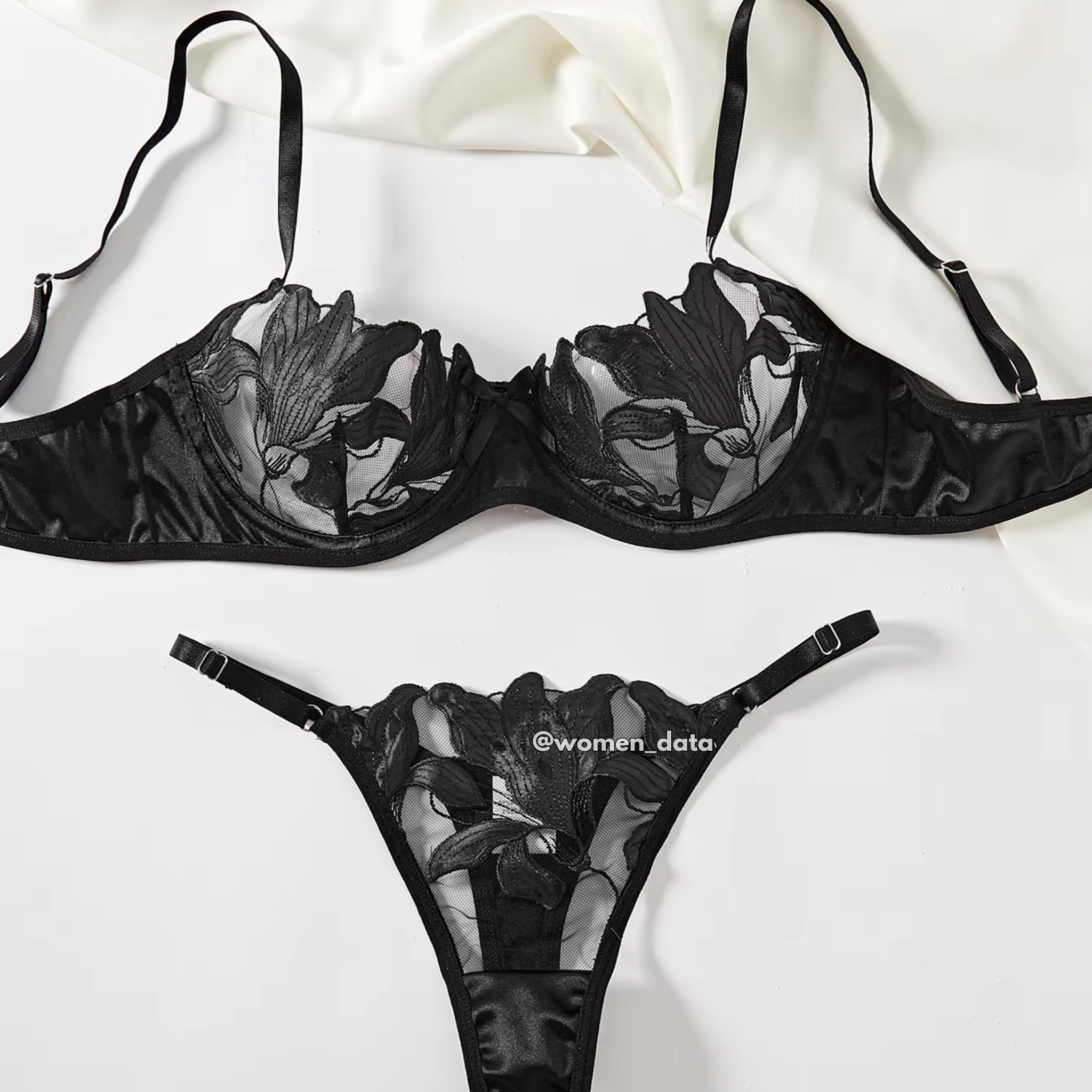 Sexy Floral Embroidered Bra & Panty Set