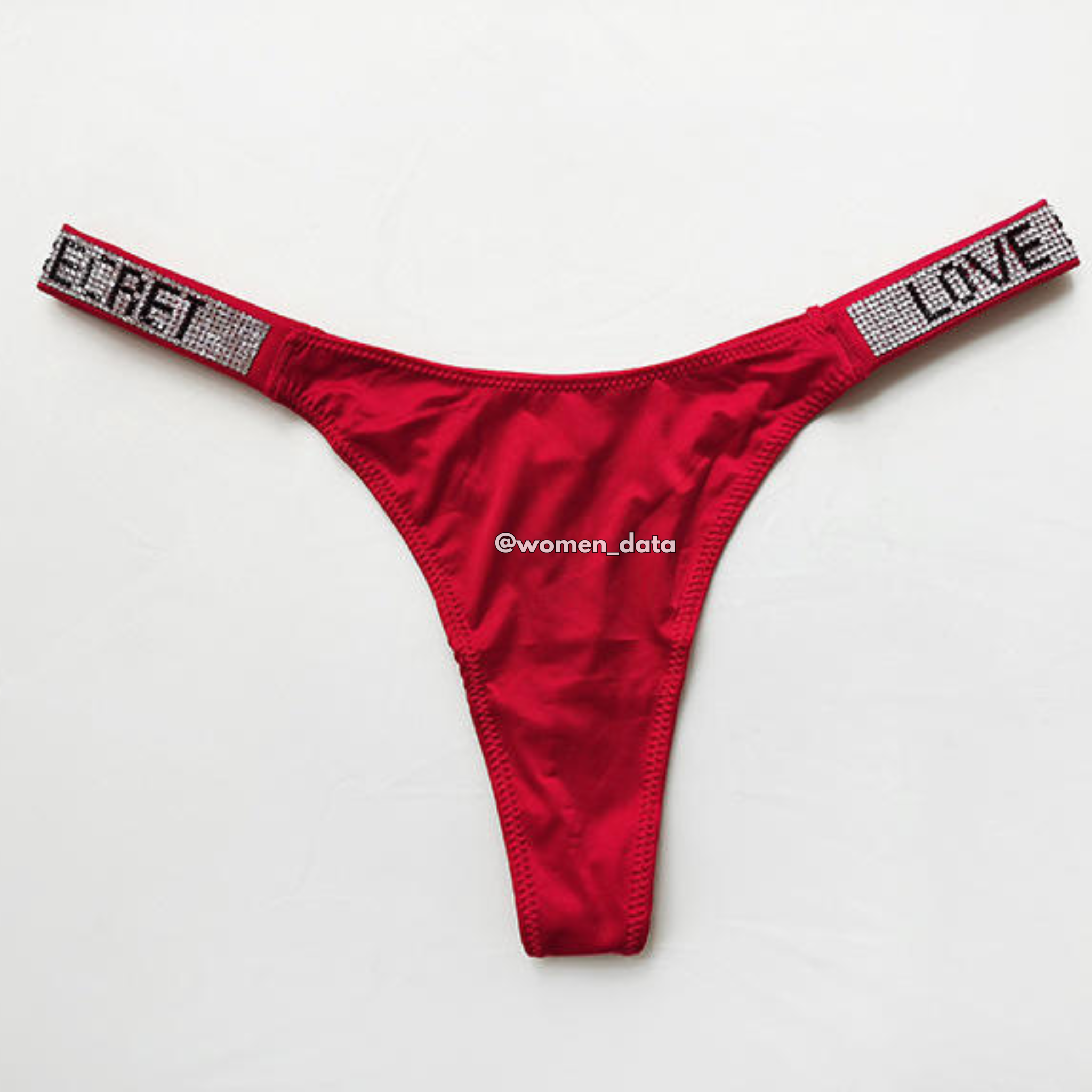 Luxury Rhinestone Strap Thong Panty