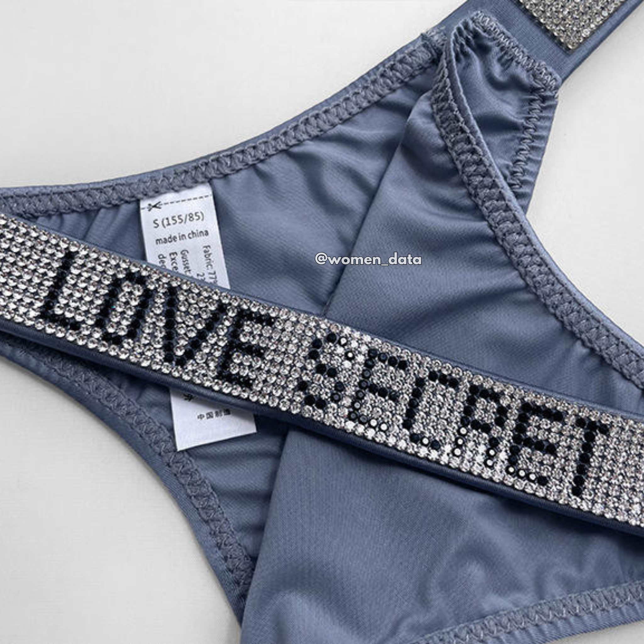 Luxury Rhinestone Strap Thong Panty