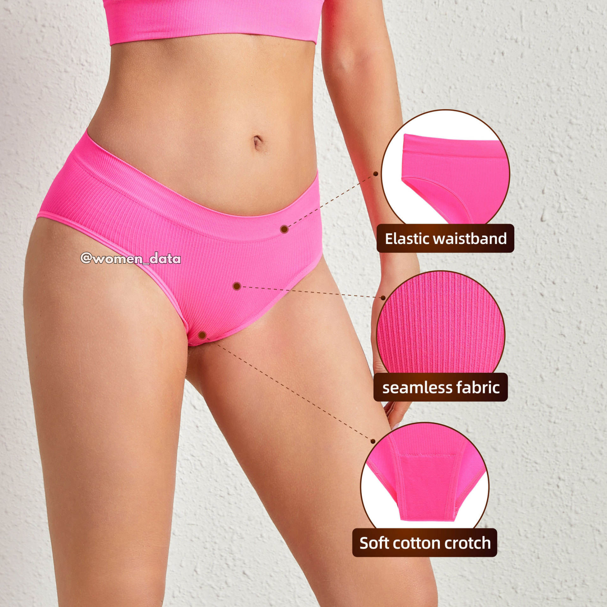 Seamless Ribbed Low Waist Panties