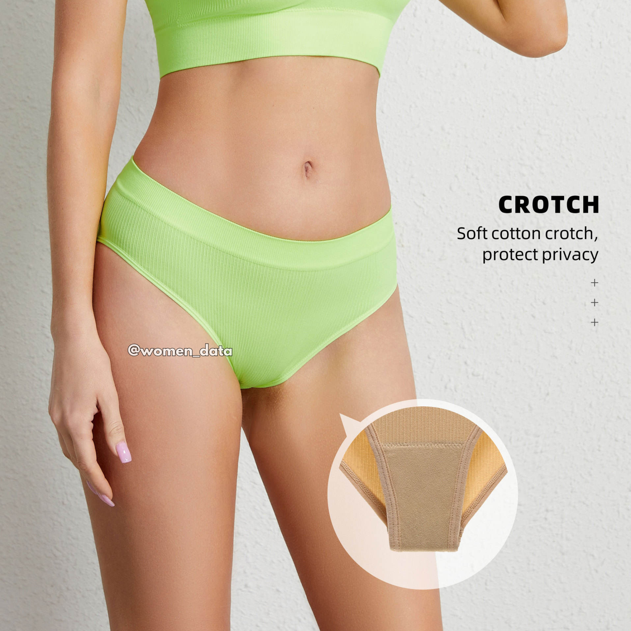 Seamless Ribbed Low Waist Panties