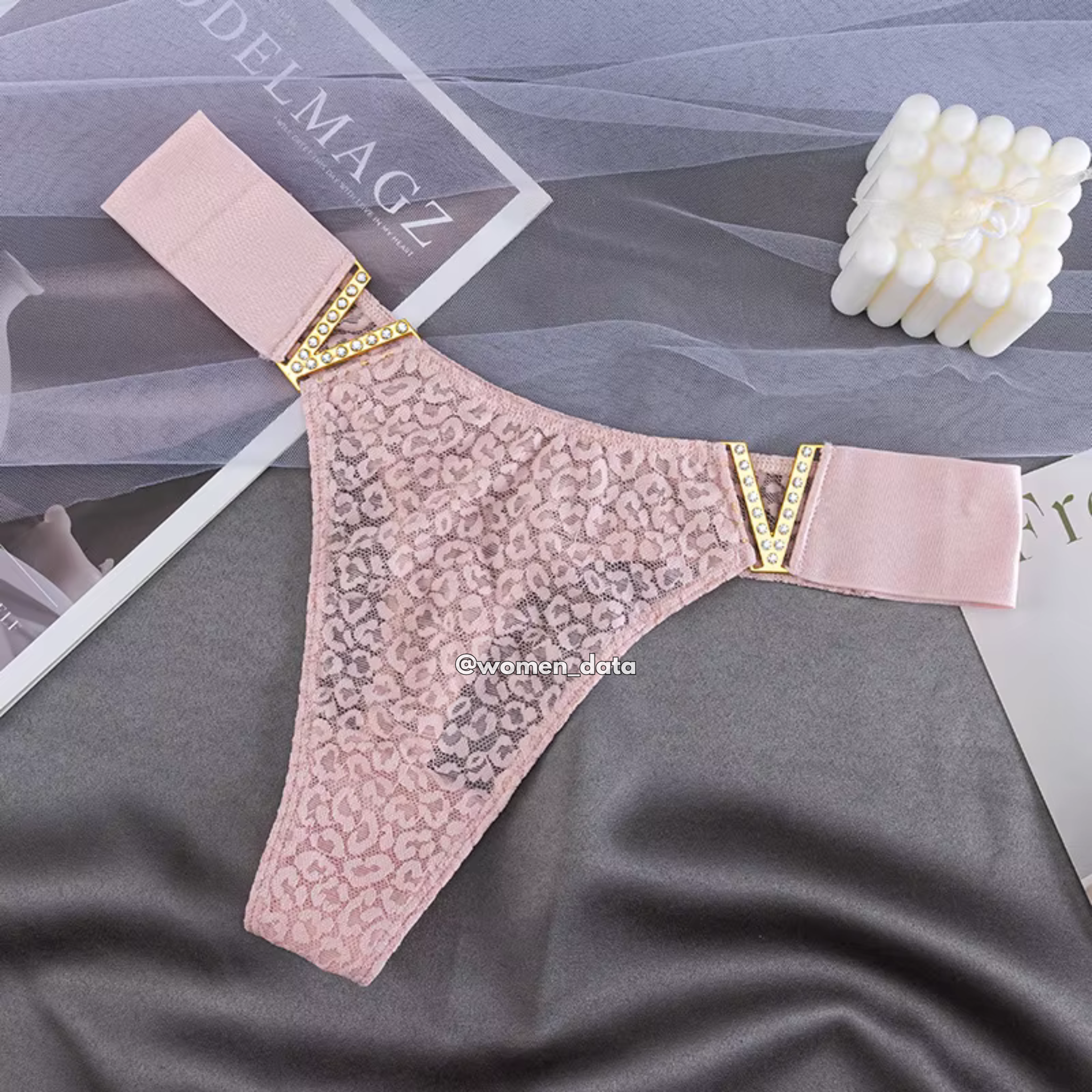 V-Shape Lace Thong