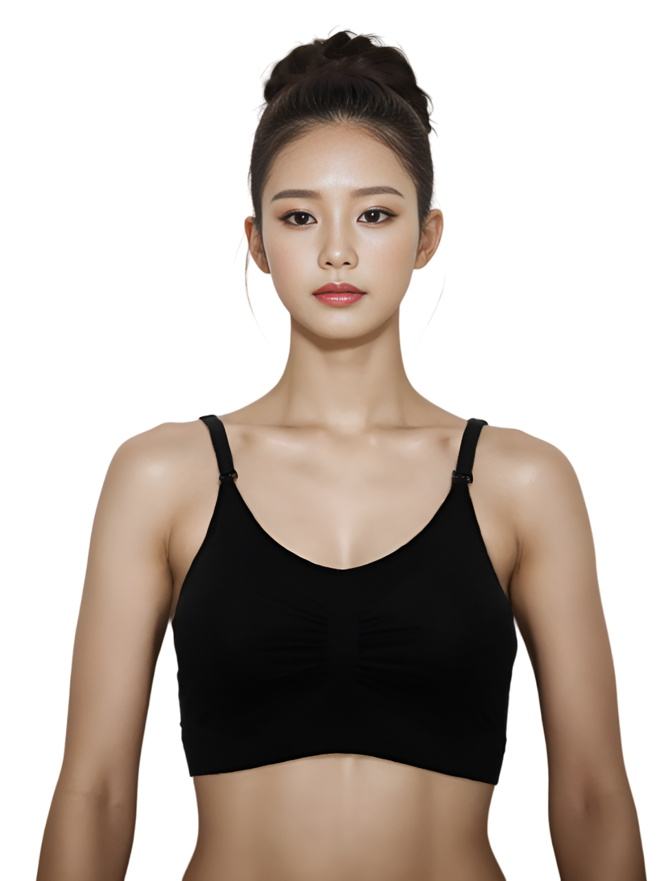 Women Stylish Sport bra With Light padded Black