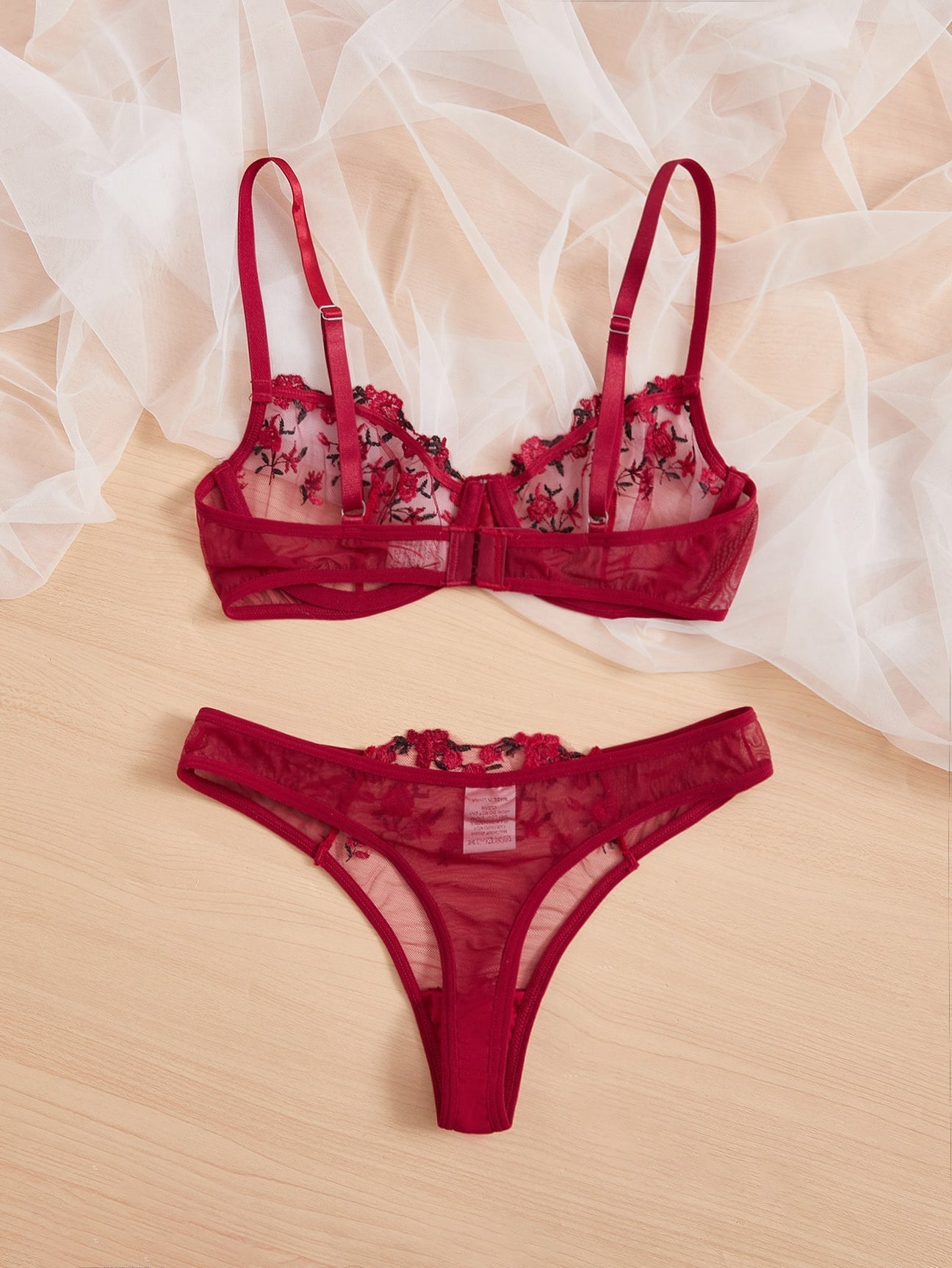Premium Floral Embroidery Bra Panty Set – Soft Fit