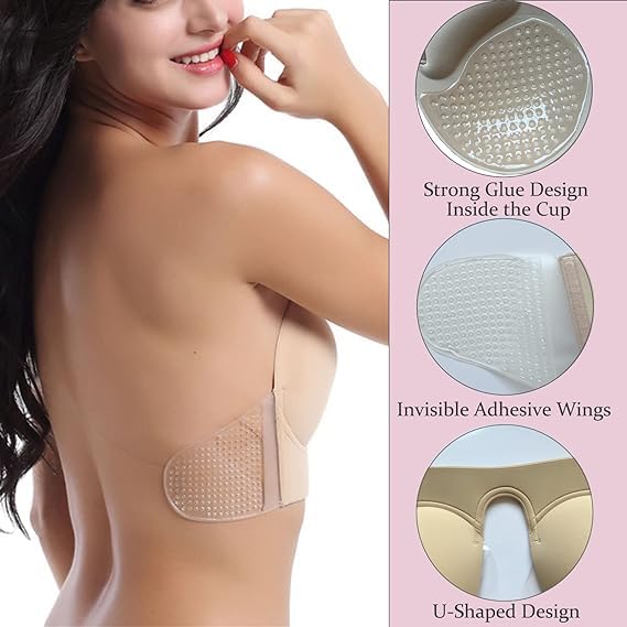 Deep U-Shaped Silicone Bra Backless