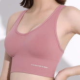 Sports Bra for Women Sexy Cross-Strap pink