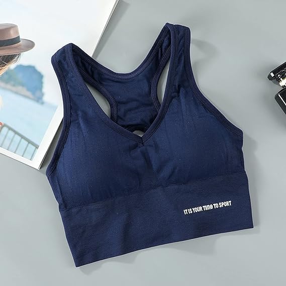 Sports Bra for Women Sexy Cross-Strap blue