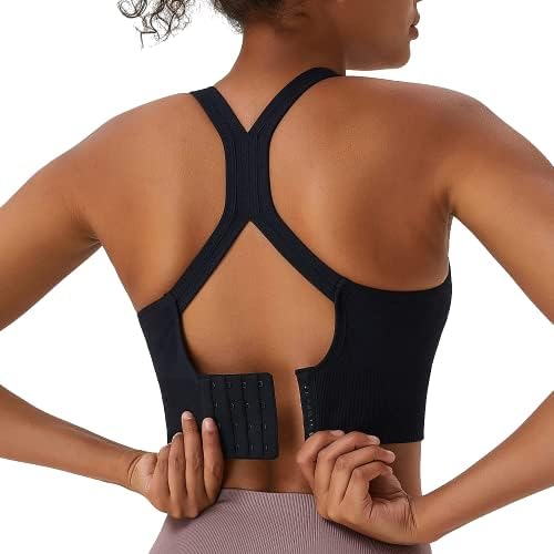 Nylon Lightly Padded Wire Free Anti-Sweat Sports Bra  blue