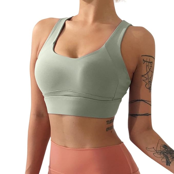 Green High Strength Sports Bra