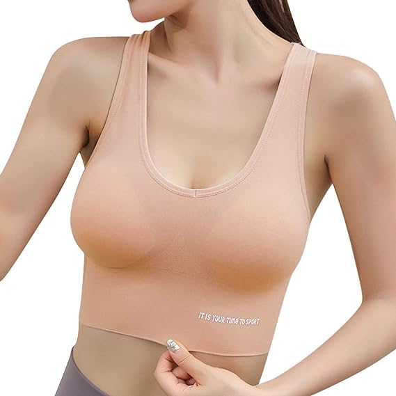 Sports Bra for Women Sexy Cross-Strap pink