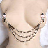 Adjustable Triple Chain Metal Nipple Clamps 