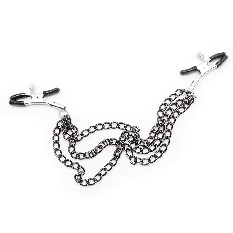 Adjustable Triple Chain Metal Nipple Clamps 