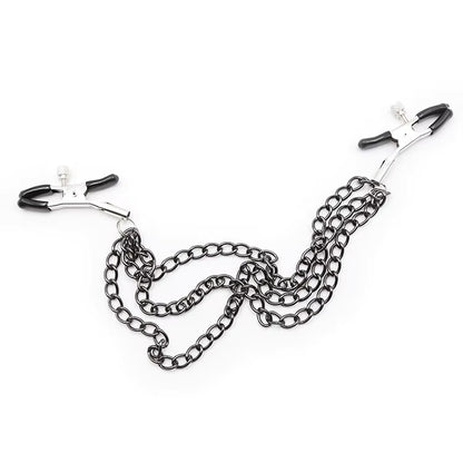 Adjustable Triple Chain Metal Nipple Clamps 