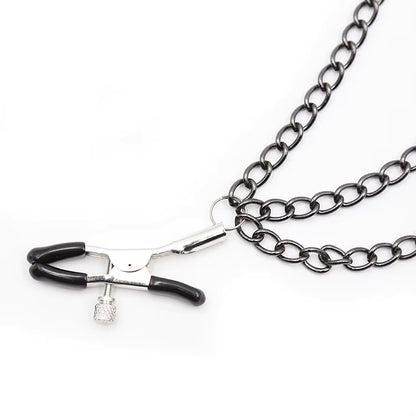 Adjustable Triple Chain Metal Nipple Clamps 