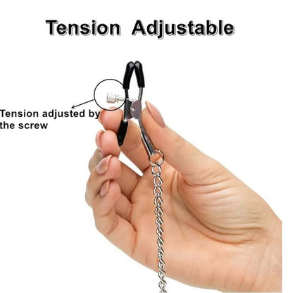 Adjustable Triple Chain Metal Nipple Clamps 
