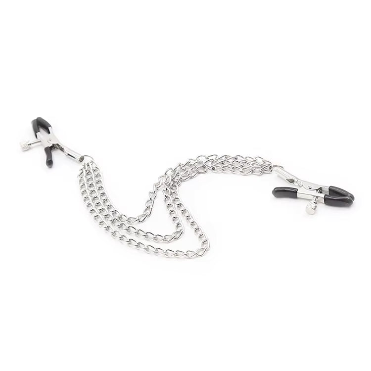 Adjustable Triple Chain Metal Nipple Clamps 