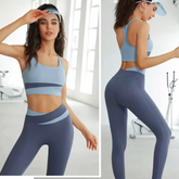 BLUE HIGH SUPPORT SPORTS BRA