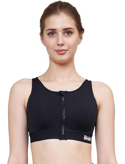 Front Zip High Support Racer back Sports Bra