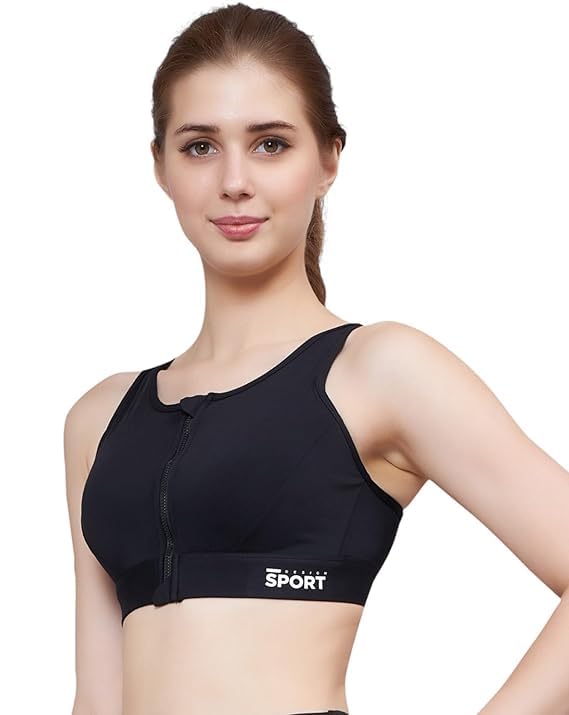 Front Zip High Support Racer back Sports Bra