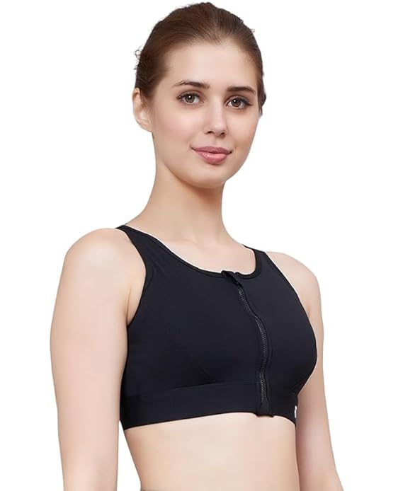 Front Zip High Support Racer back Sports Bra