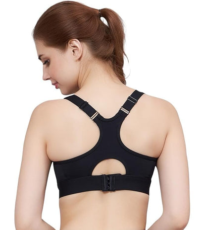 Front Zip High Support Racer back Sports Bra