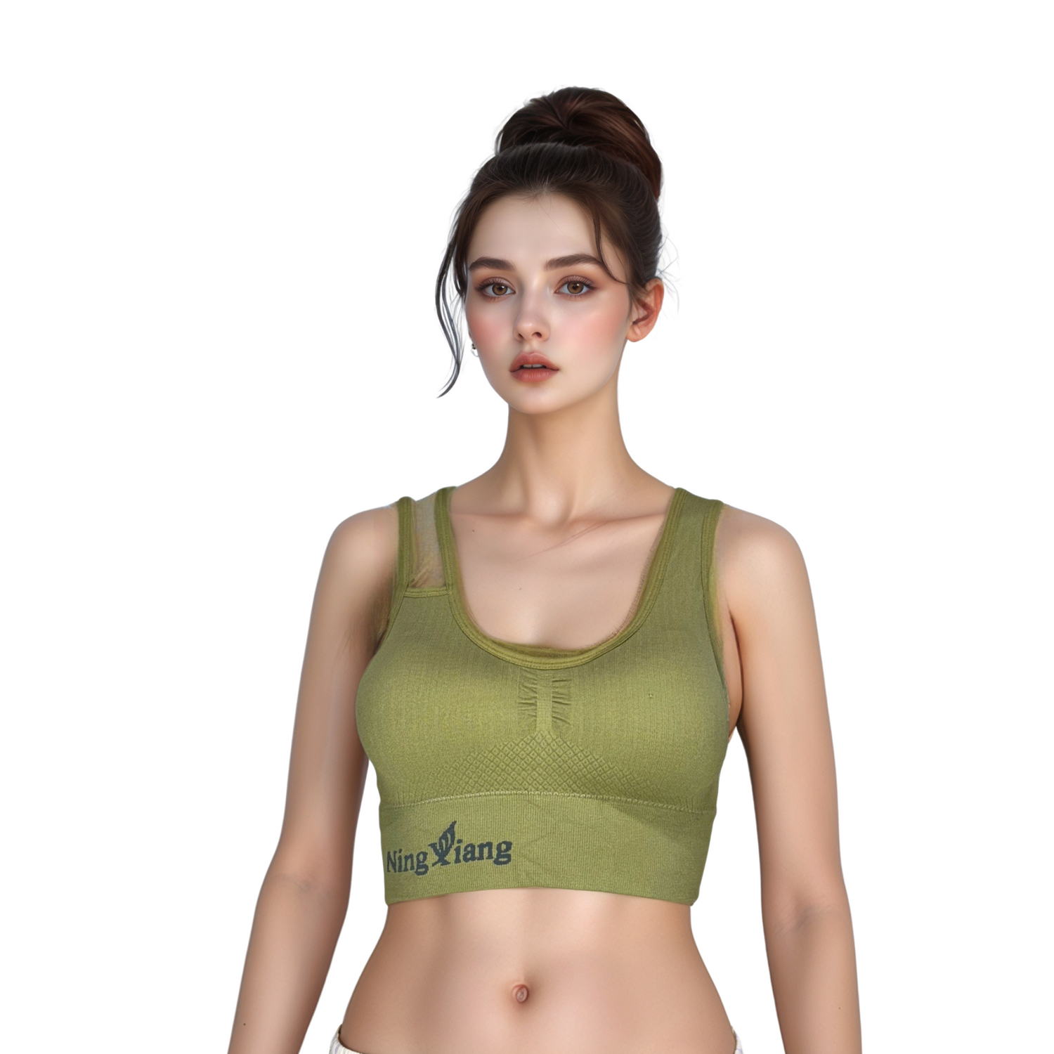 Yellow Stylish women Sports bra