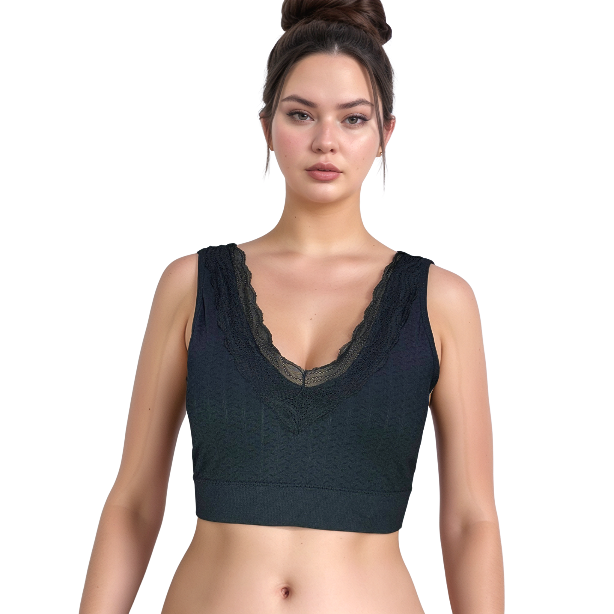 High Quality Seamless Top Lace v-neck wireless Bra | Women Data