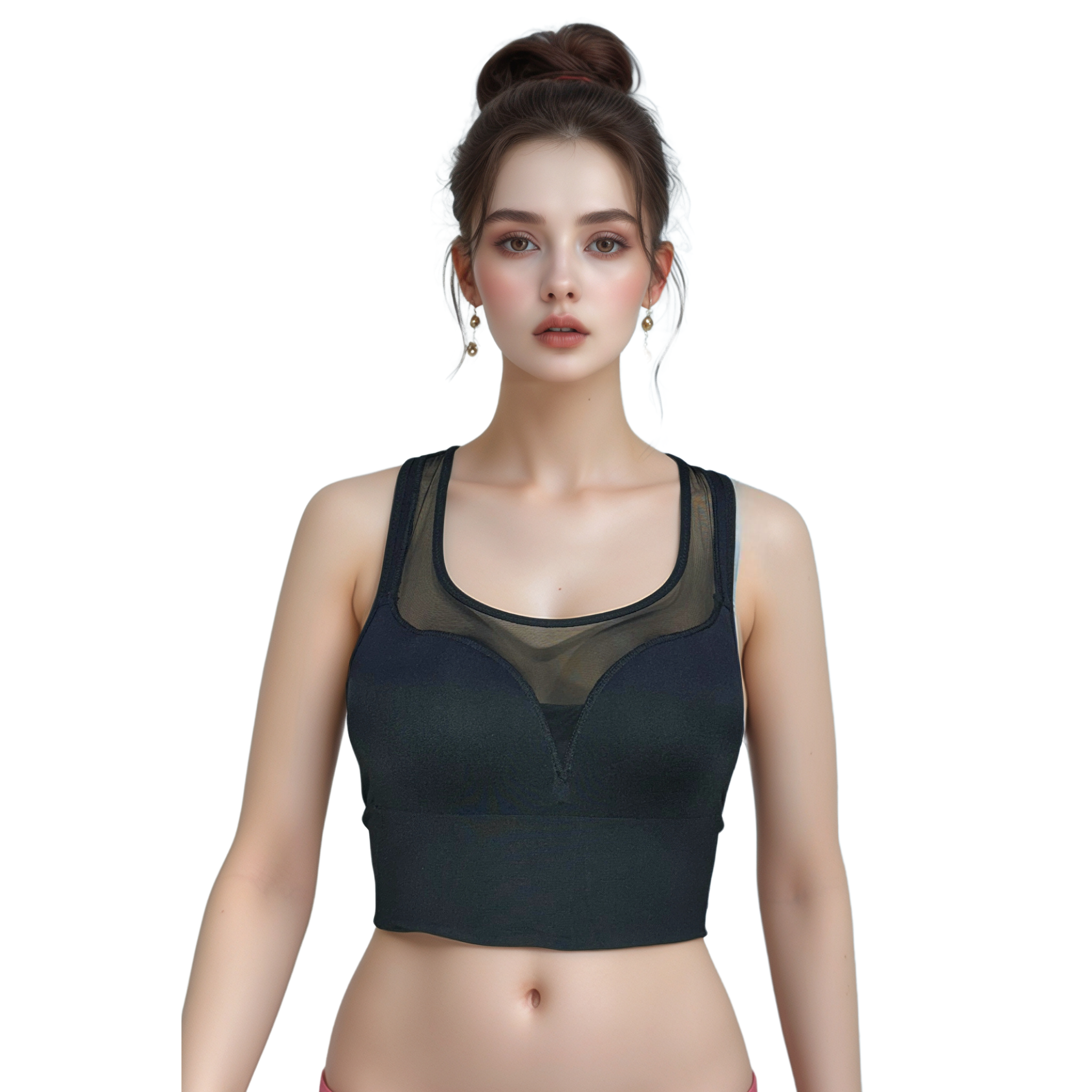 High Quality Workout Fitness Wear Sexy Mesh Sports Bra | Women Data