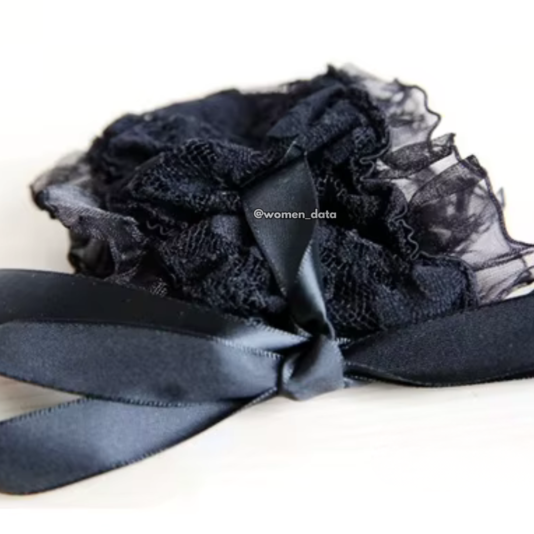 Black Lace Blindfold &amp; Hand Tie Set  