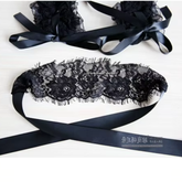 Black Lace Blindfold & Hand Tie Set  