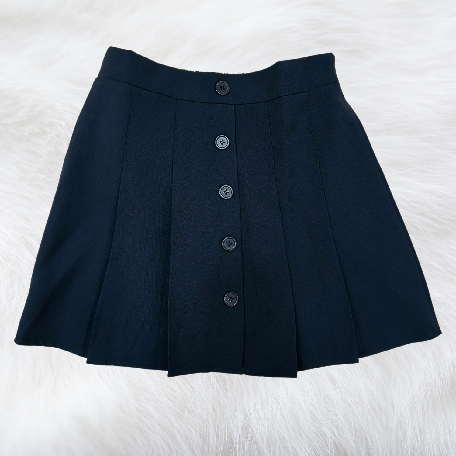 Skirt Button Closure A-Line High Waist Mini Short Skirt