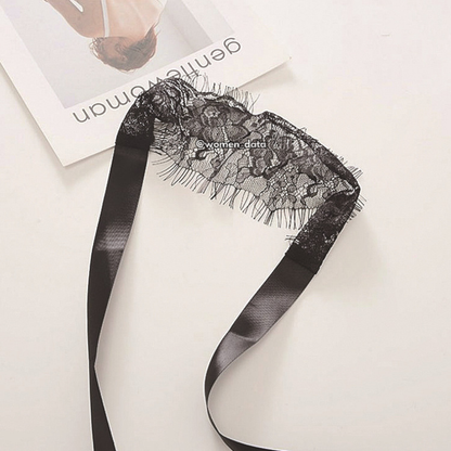 Black Lace Blindfold &amp; Hand Tie Set  