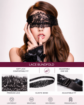 Black Lace Blindfold & Hand Tie Set  