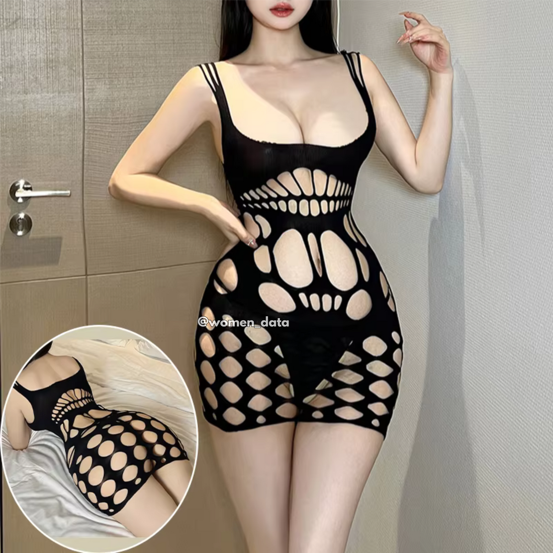 Cutout Desire Mesh Bodystocking