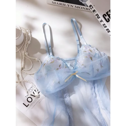Floral Lace Babydoll Lingerie Set