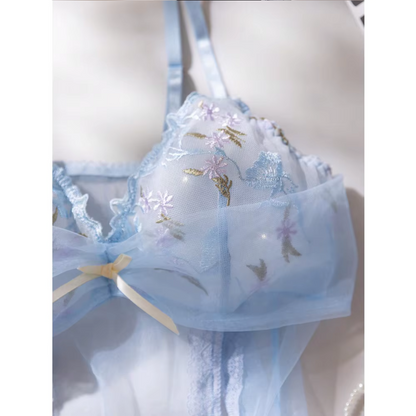 Floral Lace Babydoll Lingerie Set