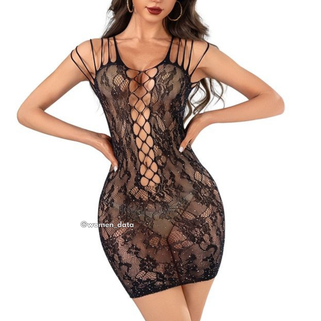 Black Transparent Body Stocking