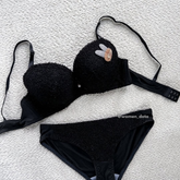Cozy Textured Push-Up Bra & Panty Set 