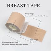 Cotton Boob Tape | Strong Stickiness - 5-Meter (One-Time Use)