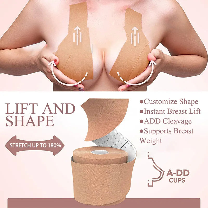 Cotton Boob Tape | Strong Stickiness - 5-Meter (One-Time Use)