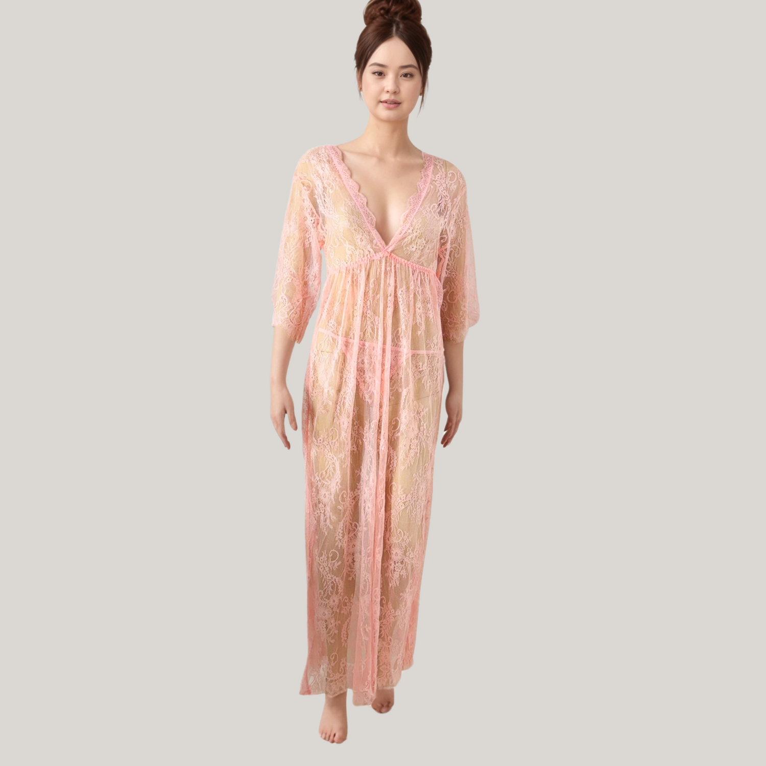 New Arrival See Through Short Sleeve Sleepwear